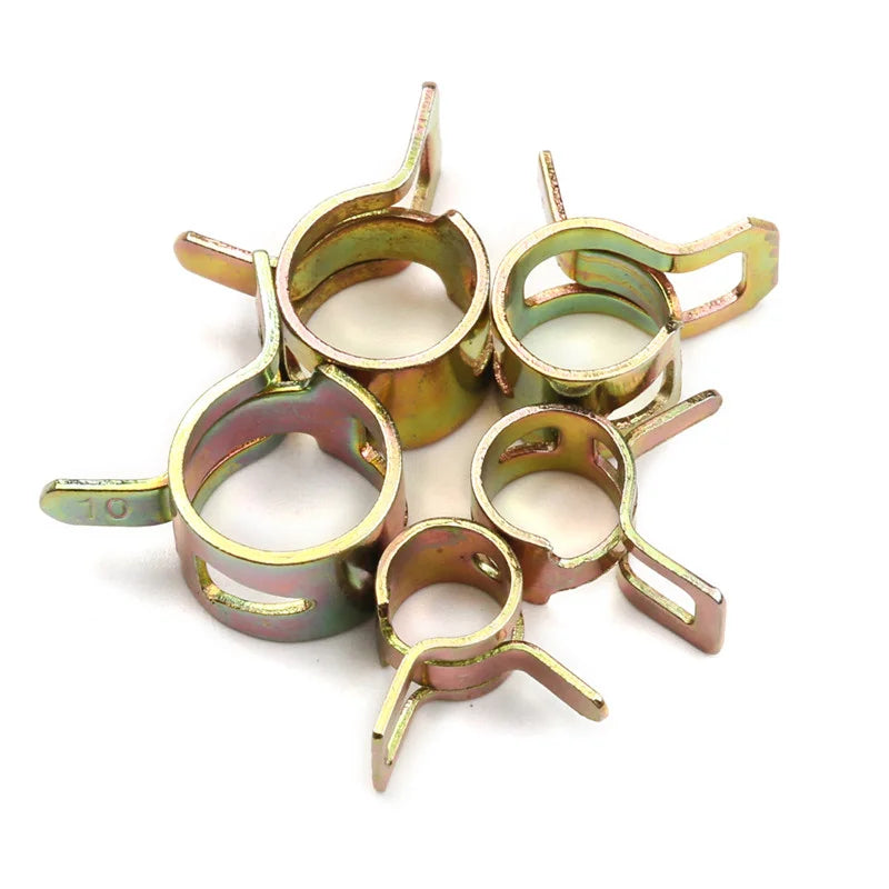 75Pcs 6mm/7mm/8mm/9mm/10mm for Choose Fuel Spring Clip Vacuum Silicon Hose Clamp Autos Spring Clip Fuel Oil Water Tube Clamp