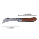 Folding Grafting Knife Grafting Tools Bonsai Pruning Knife Professional Garden Seedling Fruit Tree Cutter with Wooden Handle