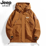 JEEP windbreaker jacket for both men and women, new Spring/Autumn 2026 style windproof hooded sport outdoor loose top