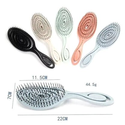 Peine de masaje elástico, peine para cabello enredado, cepillo desenredante, cepillos para cabello rizado húmedo, peine de barbero, herramientas de peluquería