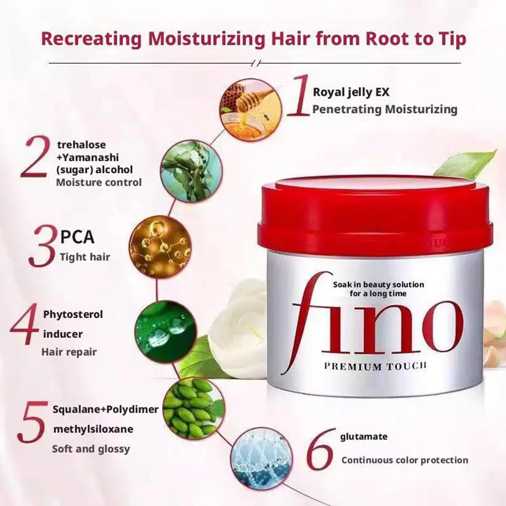 Fino Premium Touch Soaking Beauty Conditioner - Deep Repairing Dry Curly Damaged Hair Long-lasting Moisturizing Oil-controlled
