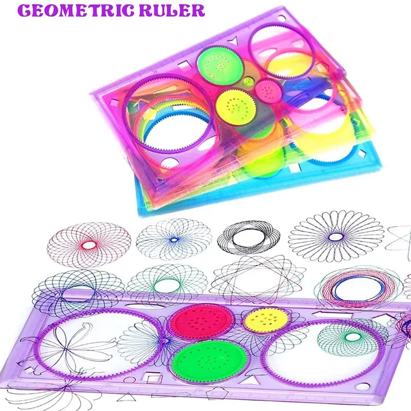 Animal Geometry Art Multifunctional Hollow Rulers Drafting Tools School Painting Supplies Office Kid Art Drawing Stationery Rule