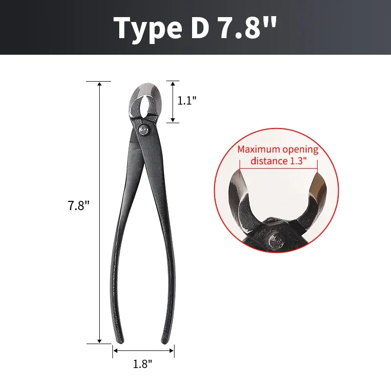 Onnfnag Profissional Root Cutter Bonsai Cutter Concave Edge Scissors Steel Bonsai Tools for Pruning Bonsai Tree Brunches Knots