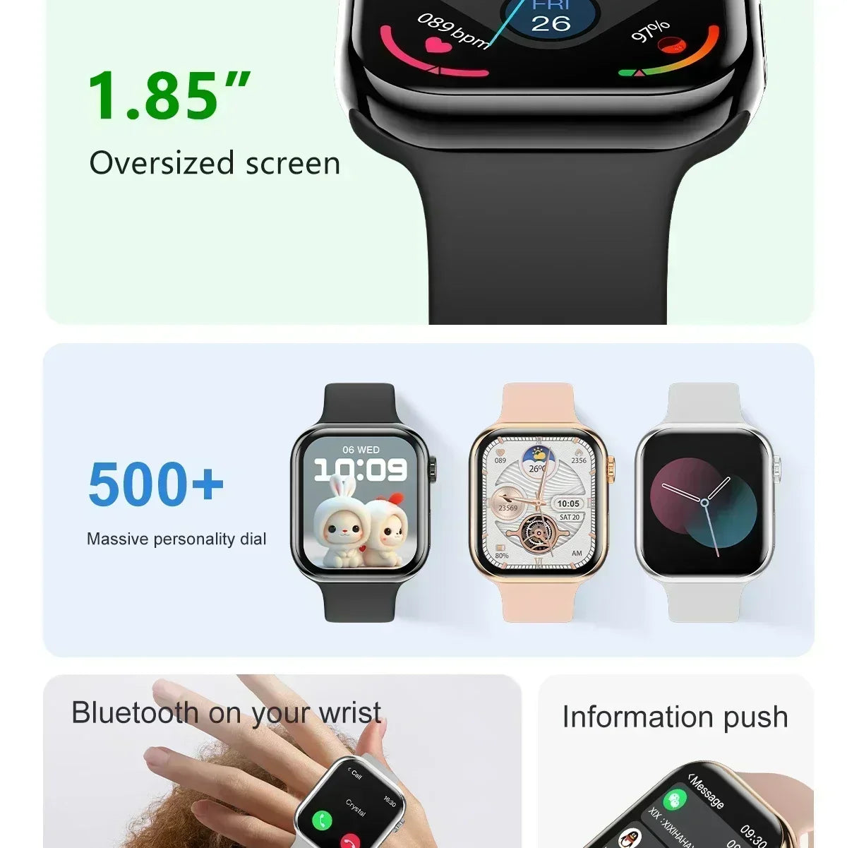 NEW Smart Watch Series 10 HD Screen Custom Dial Wireless Charging Men BT Call NFC Women Sport GPS Smartwatch For IOS Android