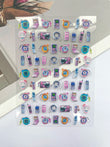 Super Mini Phone Leopard Print Luggage Tags Nail Art Diy Loptop Phone Shell Water Bottle Waterproof Stickers