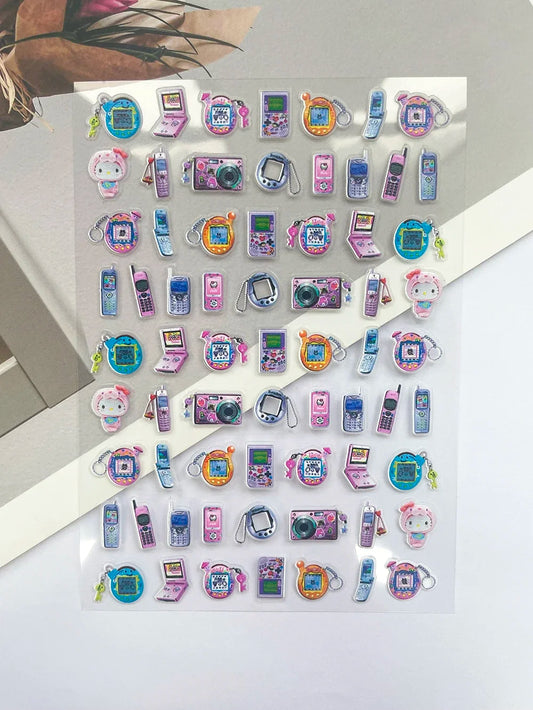 Super Mini Phone Leopard Print Luggage Tags Nail Art Diy Loptop Phone Shell Water Bottle Waterproof Stickers