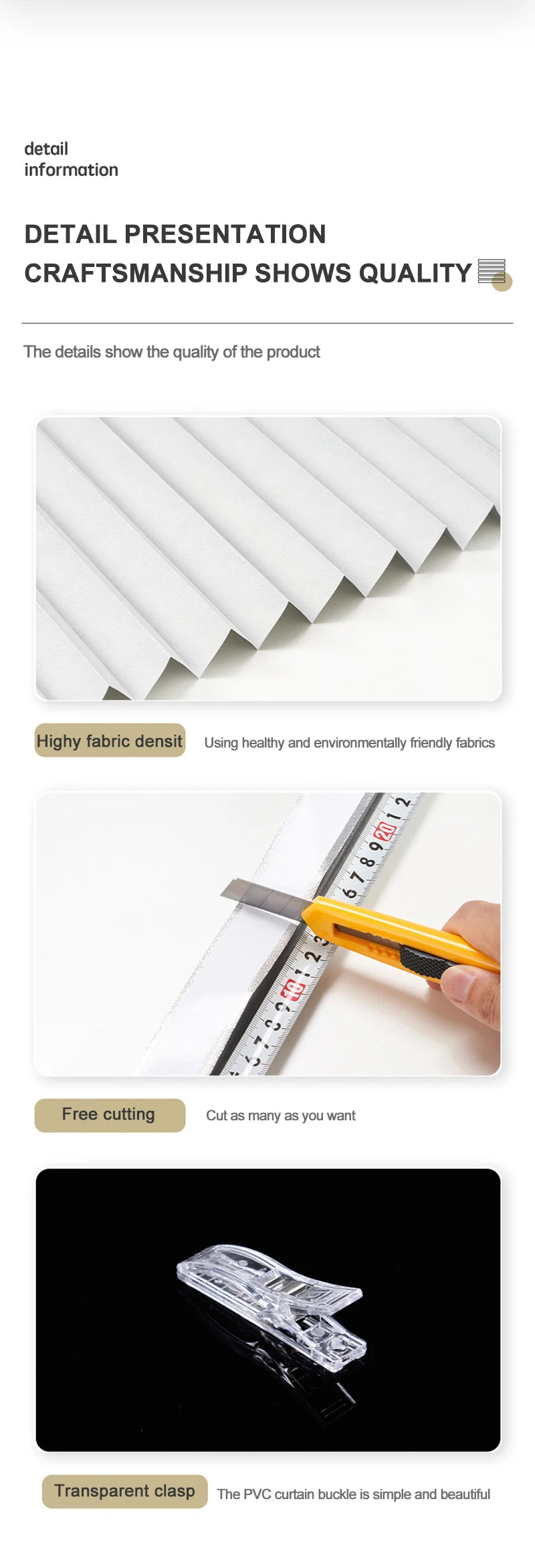 Self-Adhesive Pleated Blind High Shading Non-Woven Window Shade Bathroom Kitchen Balcony Zebra Blackout Curtain