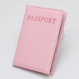 Fashion Women Men Passport Cover Pu Leather Solid color Travel ID Credit Card Passport Holder Packet Wallet Purse Bags Pouch