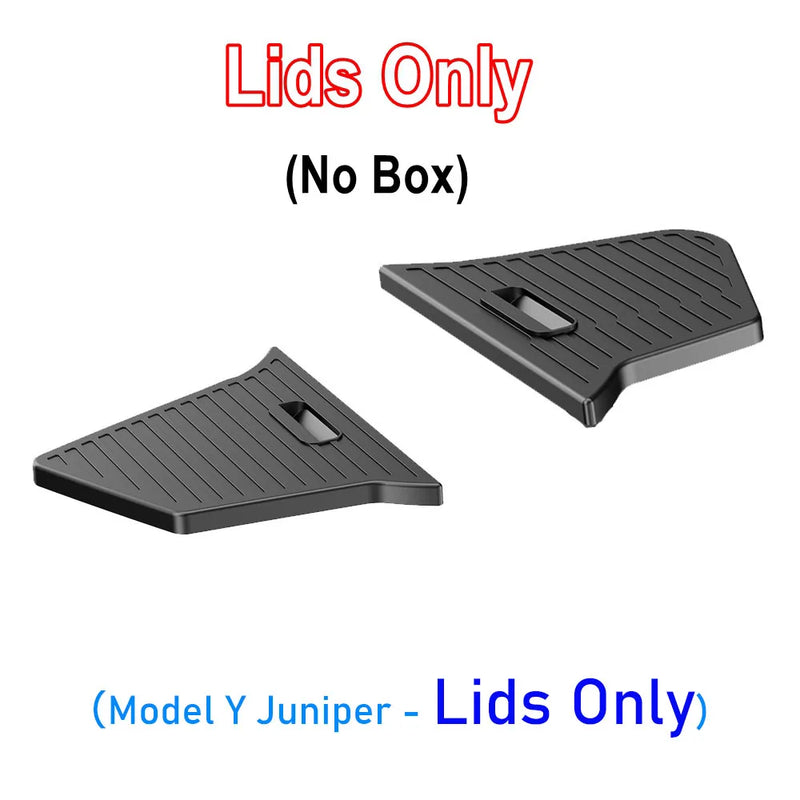 USVOTOV Trunk Organizer for Tesla Model Y Juniper Launch Refresh 2025 Rear Trunk Storage Bins Side Box Organiser TPE Accessories