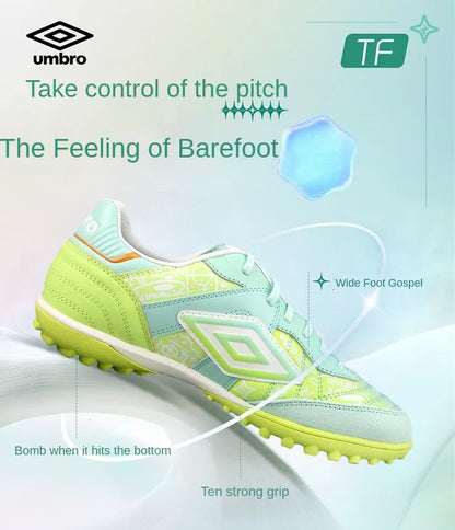 Botas de fútbol Umbro Lucky Star Broken Nails TF de piel de canguro para hombre, de corte ancho, de la Society Soccer Cleats