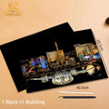 2 Sheets Scratch Paper Art Kit DIY Craft World Landmarks Animals City Scene Stylus Drawing Toy Adult Stress Relief Creative Gift