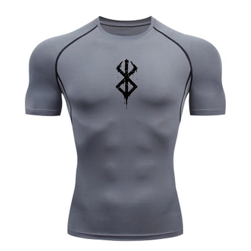 Camiseta deportiva de verano de secado rápido para hombre, camiseta de compresión de manga corta de segunda piel para gimnasio, entrenamiento, fitness, correr, ropa para hombre