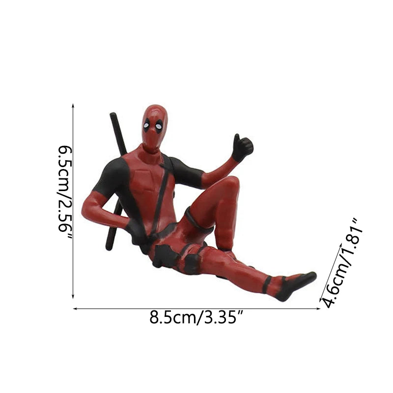 Sitting Anime Figure Hero Doll Home Decoration Mini Figurine Car Interior Miniature Model Collection Figurine Kids Toy Gifts