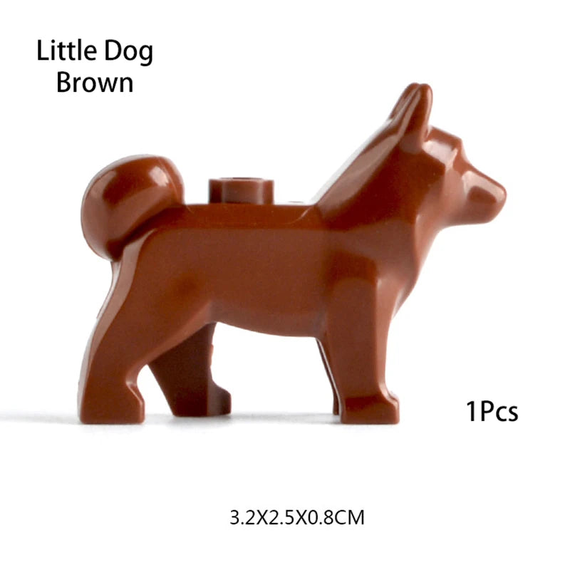 New Animal Chihuahua Parts MOC Building Blocks Farm Ranch City Zoo Family Pet Dog Bricks Toys Compatible With LEGO