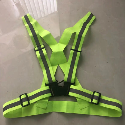 Highlight Reflective Straps Night Running Riding Clothing Vest Adjustable Safety Vest Elastic Band For Adults and Children