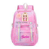 Mochilas de Barbie con dibujos animados en color rosa para niños y niñas, con gradiente de rampa, para mujeres y adolescentes, mochilas escolares sencillas, mochila de viaje para portátil Capcity