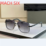 Original Factory DT MACH SIX With Brand Box Leisure Top Quality Classic Luxury Designer Silver Alloy Frame Men Women Sunglasses