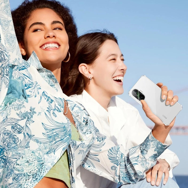 Clear Four-Corners Shockproof TPU Case for Xiaomi Poco F7 5G Protective Cover Transparent Capa Shell Coque Fundas