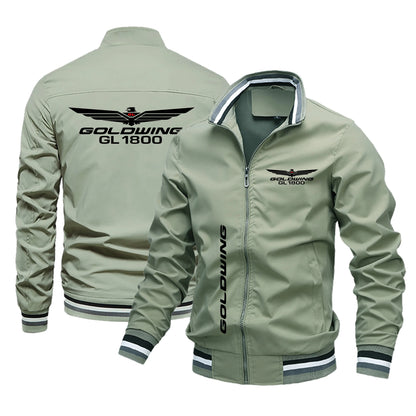 Spring and Autumn New Gold Wings GL1800 Biker Jacket Pilot Fashion Windbreaker Leisure Baseball Suit Men's Motorcycle Clothing