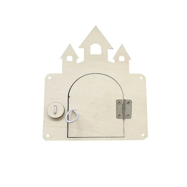 Montessori Busy Board DIY Clock Toy Baby Sensory Toys Busyboard Cognitive Activity Board Accessories For Children Gift