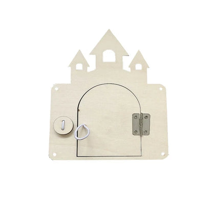 Montessori Busy Board DIY Clock Toy Baby Sensory Toys Busyboard Cognitive Activity Board Accessories For Children Gift