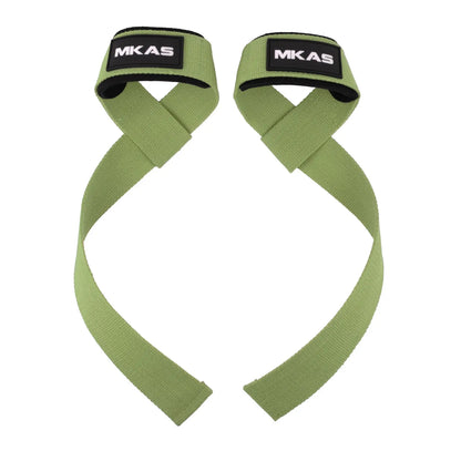 1 par de correas antideslizantes para mancuernas de gimnasio, correas para levantamiento de pesas, equipo de fitness CrossFit, muñequeras para entrenamiento de ejercicios de levantamiento.