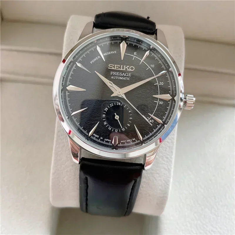 SEIKO Exquisite Dial Men's Watch Quartz Movement Creative Four Needle Dial High Quality Comfortable Fine Leather Multifunctional