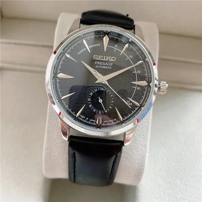 SEIKO Exquisite Dial Men's Watch Quartz Movement Creative Four Needle Dial High Quality Comfortable Fine Leather Multifunctional