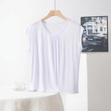 XL to 8XL Plus Size Modal Loose T-Shirt Sleeveless Solid Color Casual Tank Tops Homewear Bottomed Tee Tops Summer Women's Top