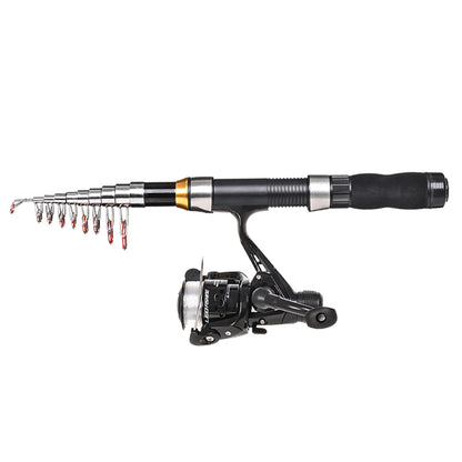 Lixada 2.1m 2.3 m Telescopic Fishing Rod Reel Combo Full Kit Carbon Fiber Rod Pole Spinning Reel Fishing Bag Case Pesca Gear Set