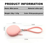 Small Purse Silica gel Handbags For Women Round Shape Mini Luxury Designer Female Messenger Coin Purse
