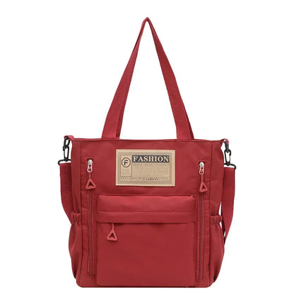 Student Makeup Tote Bag Korean Version Color Blocked Crossbody Bag Women's Fashionable Nylon Single Shoulder Handbag