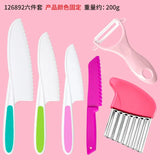 Wooden Cutter for Kids,Kid's Knife,Plastic Fruit Knives,Kids DIY Peeler Tools Kitchen Accessories 