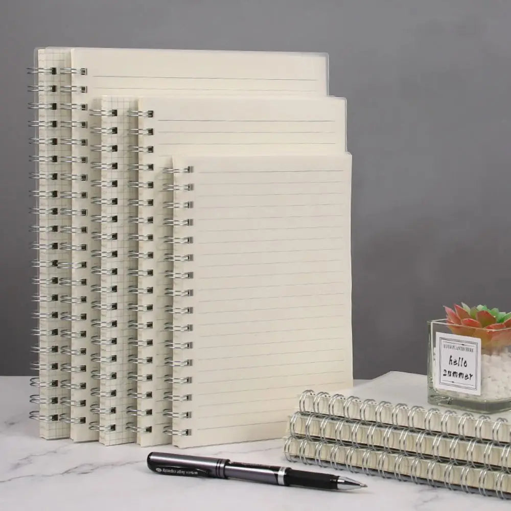 Cuaderno espiral de alta calidad A5/B5/A4 con cuadrículas/líneas horizontales en blanco, bloc de notas con 80 hojas, cuaderno de bocetos, material escolar y de oficina.