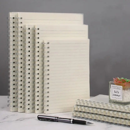 Cuaderno espiral de alta calidad A5/B5/A4 con cuadrículas/líneas horizontales en blanco, bloc de notas con 80 hojas, cuaderno de bocetos, material escolar y de oficina.