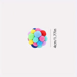 1/3PCS Cat Toys, Cat Plush Ball Toy, Pet Elastic Bell Ball, Self-Play Colorful Woolen Ball for Cats