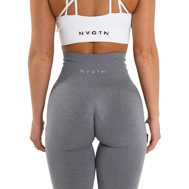 Nvgtn Seamless Fitness Leggings para Mulheres, Shorts de Spandex, Elástico, Respirável, Hip-Lifting, Esportes de Lazer, Calças Justas de Spandex