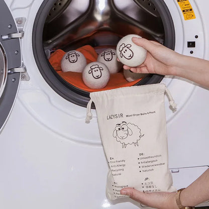 1/3/6PCS Wool Dryer Balls Fabric Virgin Reusable Softener Laundry 5cm Dry Kit Ball Practical Home Washing Balls Wool Dryer Balls
