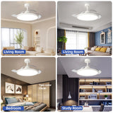 IRALAN Ceiling Lamp Fan Retractable Blades Smart with Remote Control Ceiling Fan with Light Energy Saving Led Living Room Light