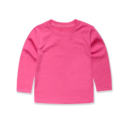 Boys Girls T Shirt Long Sleeves 1 to 2 3 4 5 6 7 8 9 10 11 12 13 14 Years 100% Cotton Toddler Boy Shirts for Teens Girl Clothes