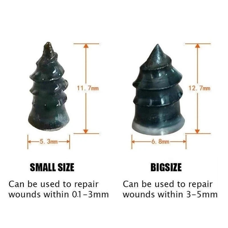 Kit de clavos para reparación de neumáticos de motocicleta, 5/20 piezas, universales, sin cámara, de goma, para reparación de pinchazos de neumáticos, scooters y bicicletas