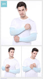 2Pcs Unisex Cooling Arm Sleeves Cover Sports Running UV Sun Protection Outdoor Men Fishing Cycling Sleeves for Hide Tattoos