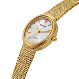 Relogio feminino oval dourado berny de luxo quartzo a prova de agua