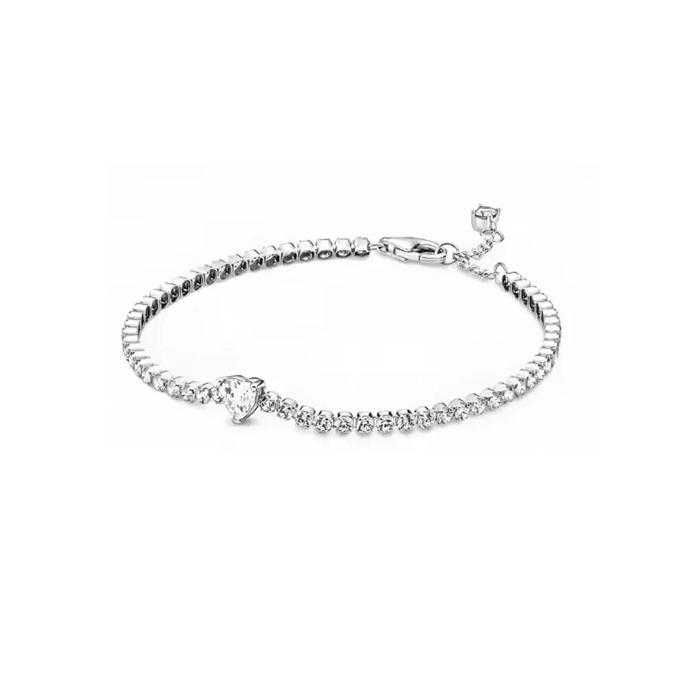 Novo amor coração zircão pingente colar original pandora diy feminino chaveiro jóias decoração pulseira acessórios charme contas