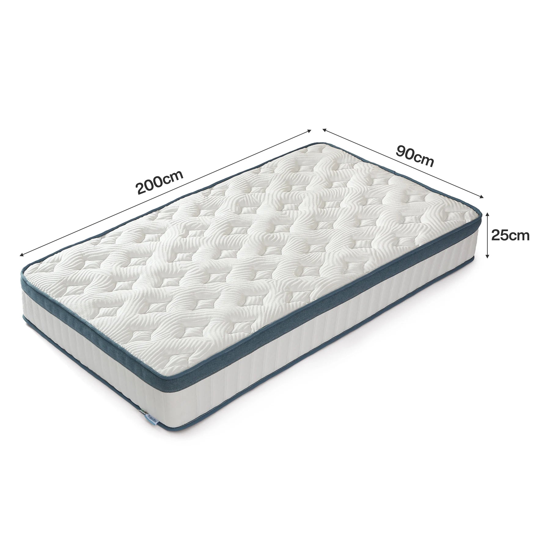 Tribesigns mattress 140x200 cm Height 25 cm Pocket spring Core mattress Medium Hardness H3 7-Zone Orthopedic mattress