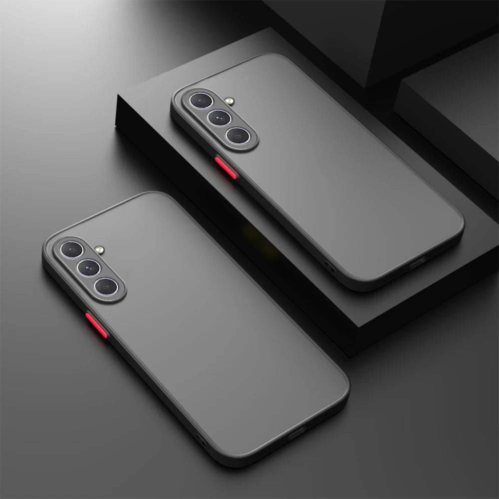Luxury Matte Samung A15 A05 A05s Case Silicone Edge Hard PC Matte Back Cover For Samsung Galaxy A54 A34 5G Camera Protect Fundas