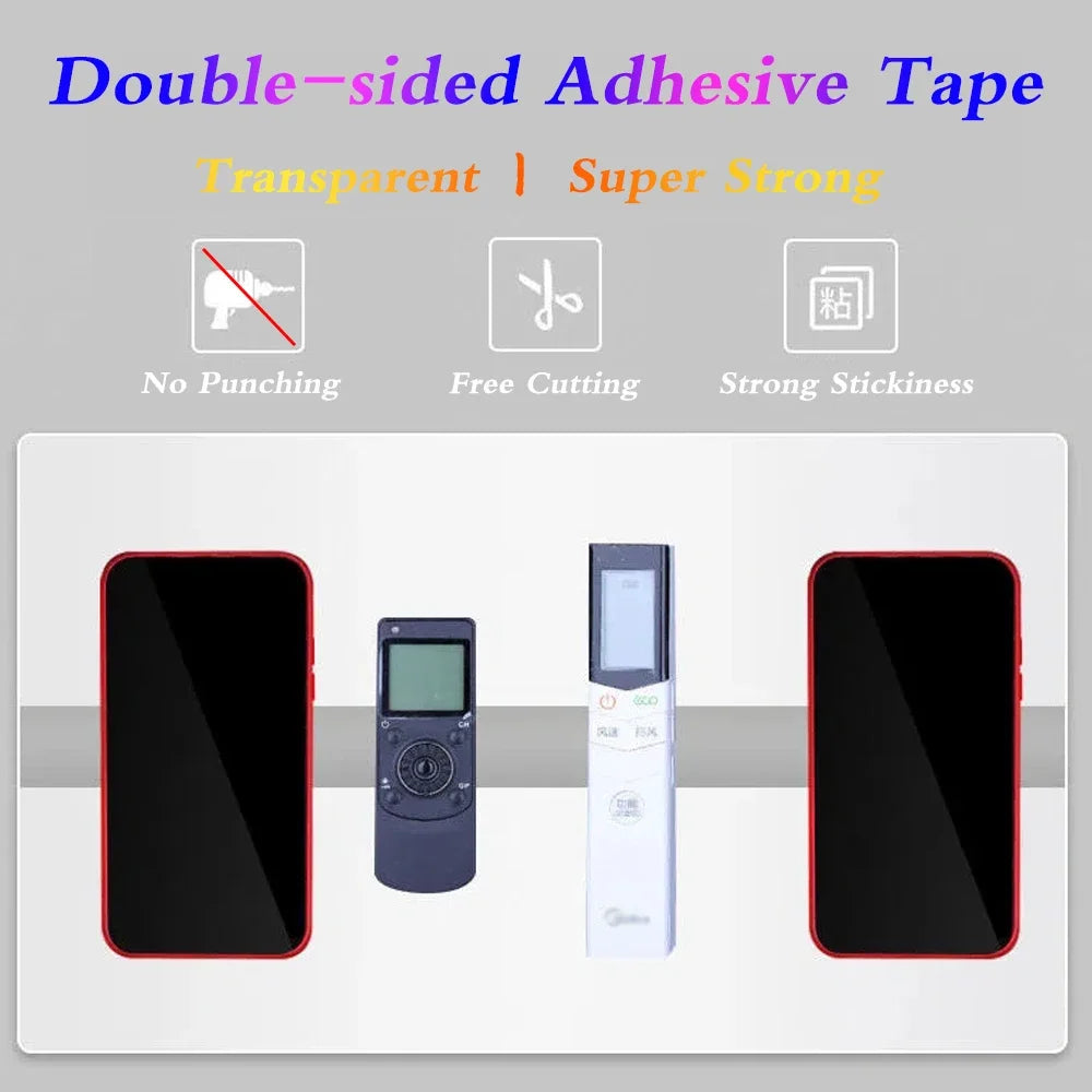 1M/3M Nano Double Sided Tape Heavy Duty Transparent Adhesive Strips Strong Sticky Multipurpose Reusable Waterproof Mounting Tape