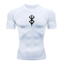 Camiseta deportiva de verano de secado rápido para hombre, camiseta de compresión de manga corta de segunda piel para gimnasio, entrenamiento, fitness, correr, ropa para hombre