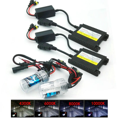 H7 Xenon Hid Kit Xenon 4300k H1 6000k 55W H8 H9 H11 9005 9006 H3 Headlight Bulbs