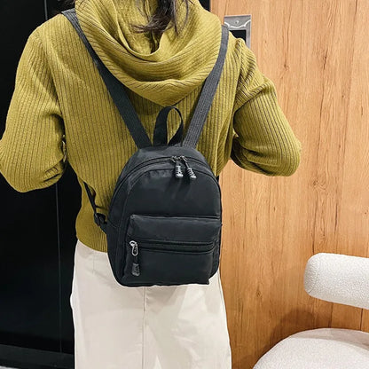 Mini Womens Backpacks Trend Nylon Female Bag Small School Bags White Rucksack For Teen Girls Fashion Casual Backpack